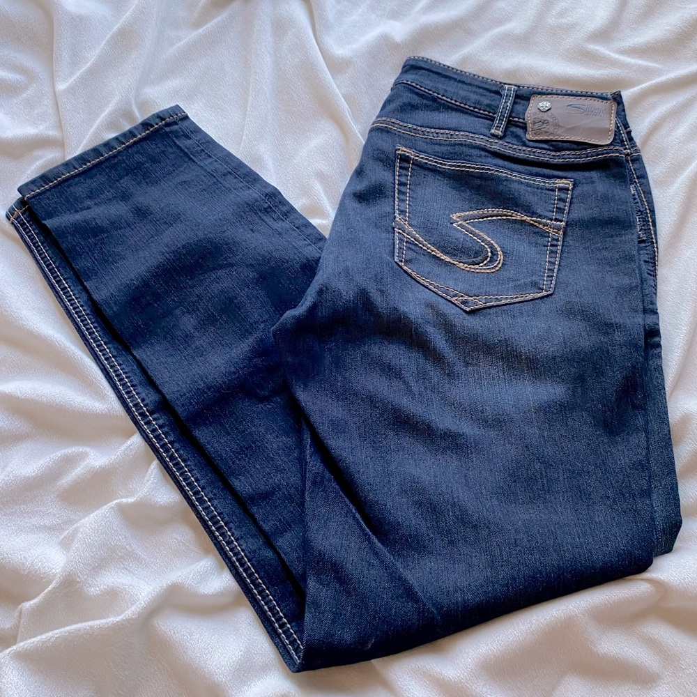 Silver Jeans Suki Jeggings Dark Wash Denim Blue Jeans Sz W 31 L 29 Skinny School